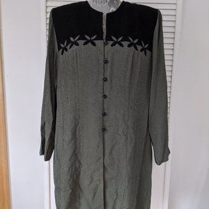 Jason Matthews Vintage Black and Olive green dress